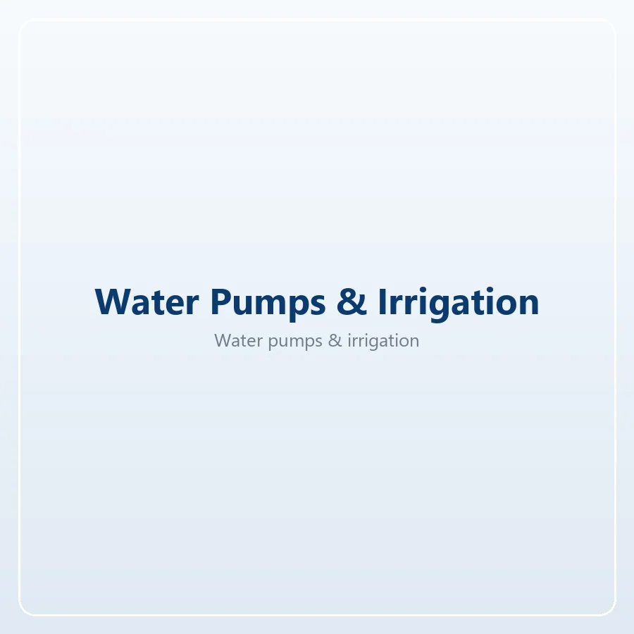 Solar and mains-powered water pumps for irrigation and boreholes