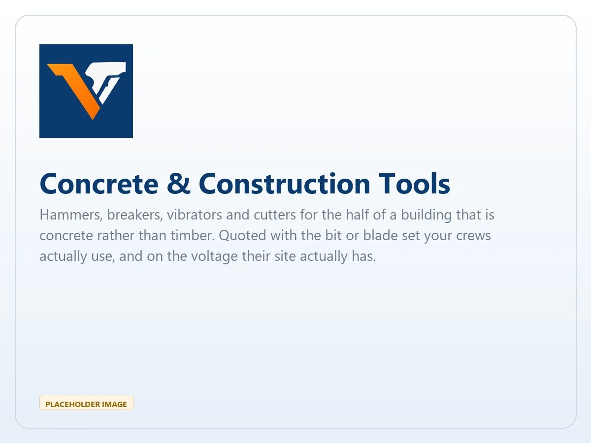 Concrete & Construction Tools — Concrete & construction range from Vorton Tools