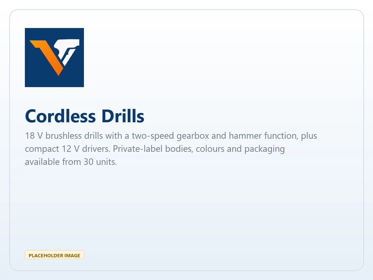 Cordless Drills — Cordless drills range from Vorton Tools