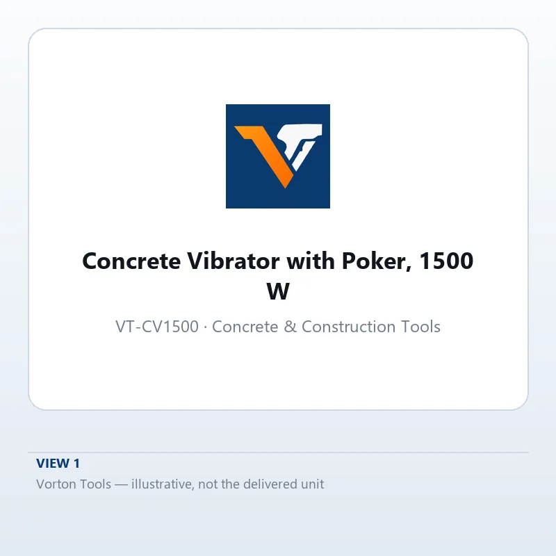Concrete vibrator motor with flexible shaft and 35 mm poker head