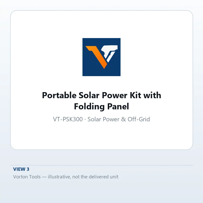 Control panel and outlets of the portable solar kit, with charge indicators