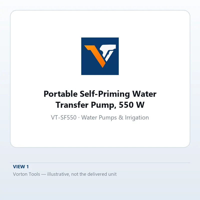 Vorton Tools 550 W portable self-priming surface water transfer pump