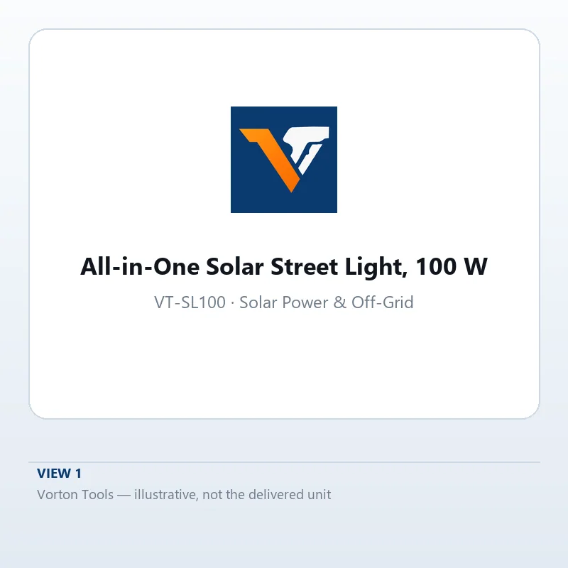 All-in-one solar street light with integrated panel and LED housing